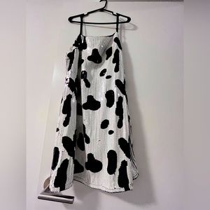 Dalmatian sequinned slip dress